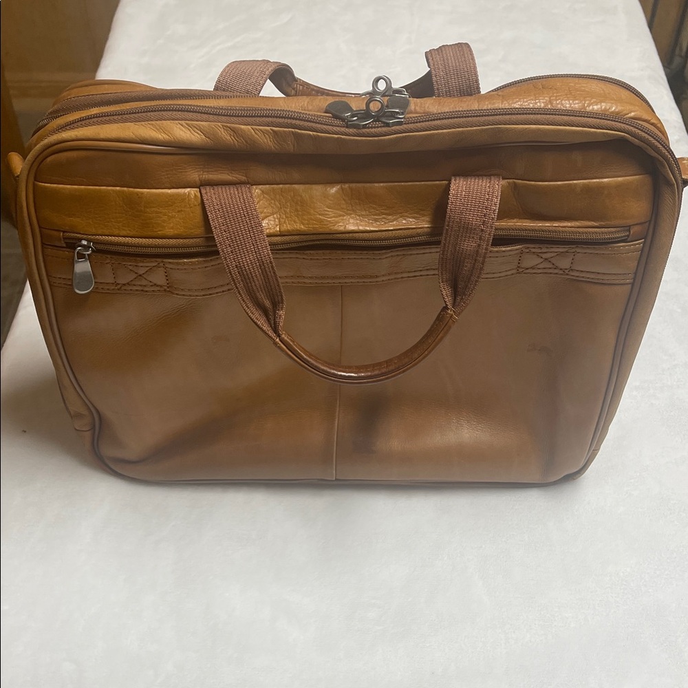 Leather Men's Vintage Leather briefcase - Picture 2 of 8